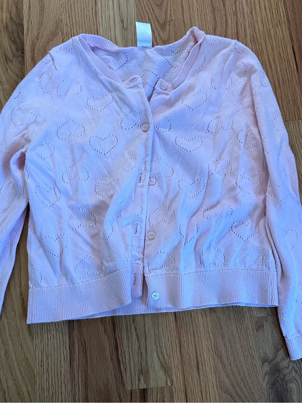 Carter's Light Pink Heart Cardigan